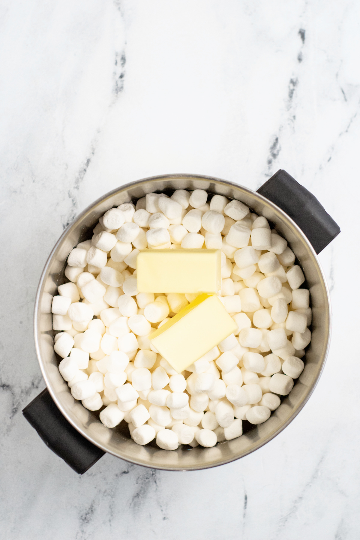 Marshmallow and Butter in a sauce pan